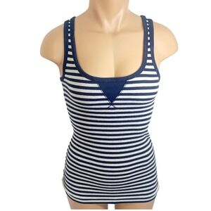 Women's‎ Y2K Gap Striped Tank Top Ribbed Casual Comfy Athleisure Streetwear S